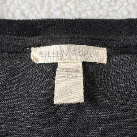 EILEEN FISHER VELOUR CREW NECK TUNIC TOP - Picture 2 of 7